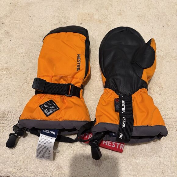Hestra Gauntlet CZone Junior Mittens Winter Snow Gloves Orange Youth Kids 5 - Picture 7 of 7